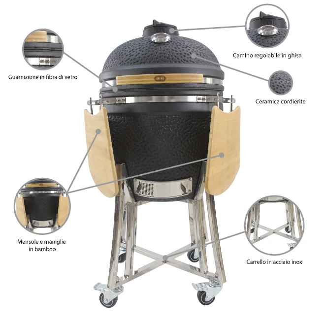 Kamado BBPRO Barbecue Professionale Medio - Image 8