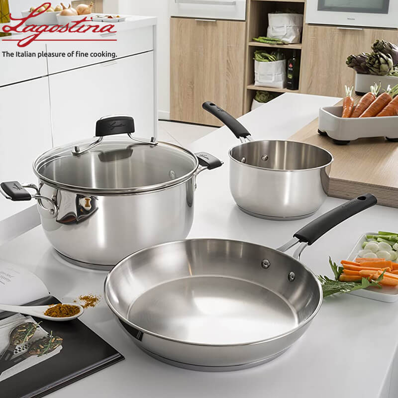 Tempra Set Pentole In Acciaio Inox - Set 6 Pz - Image 2