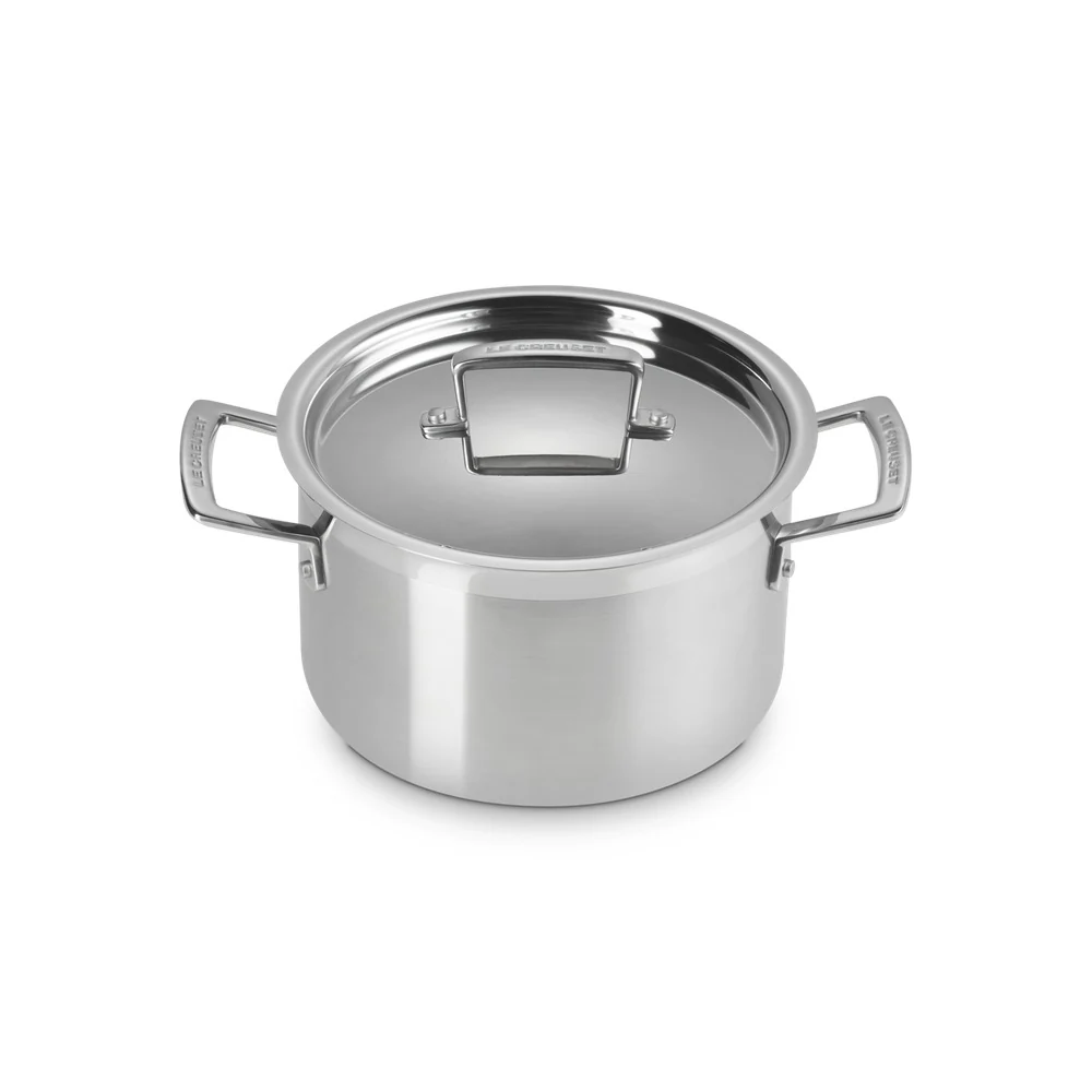 Acciaio Inox Casseruola Alta Con Coperchio In Acciaio Inox - Image 8