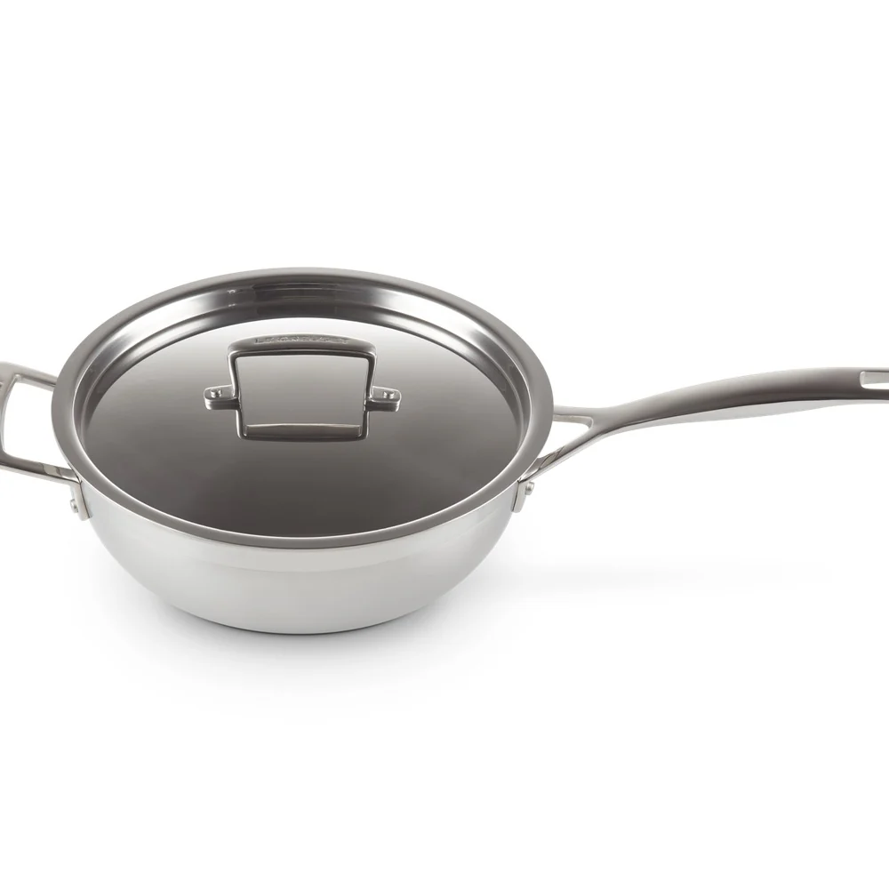 Acciaio Inox Padella Dello Chef Padella Alta Svasata Antiaderente Con Coperchio In Acciaio Inox - Image 2