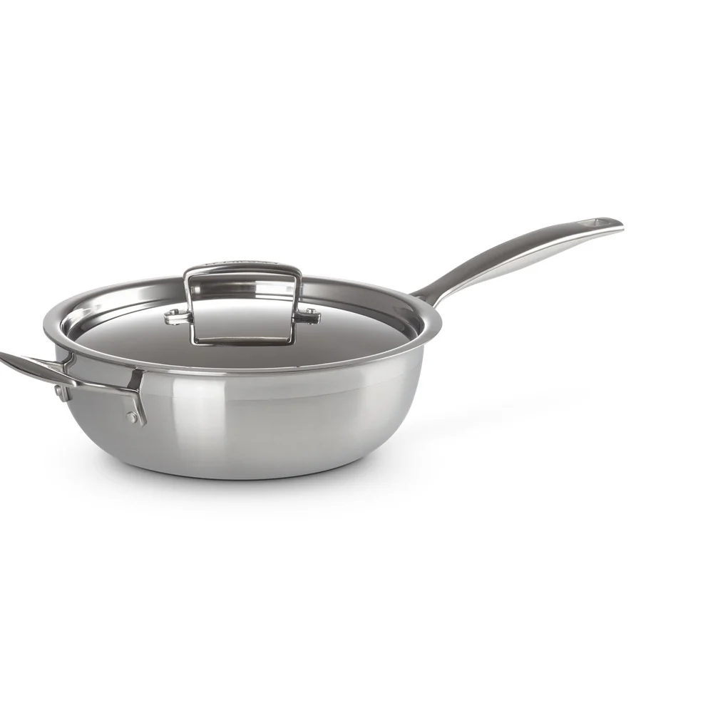 Acciaio Inox Padella Dello Chef Padella Alta Svasata Antiaderente Con Coperchio In Acciaio Inox - Image 6