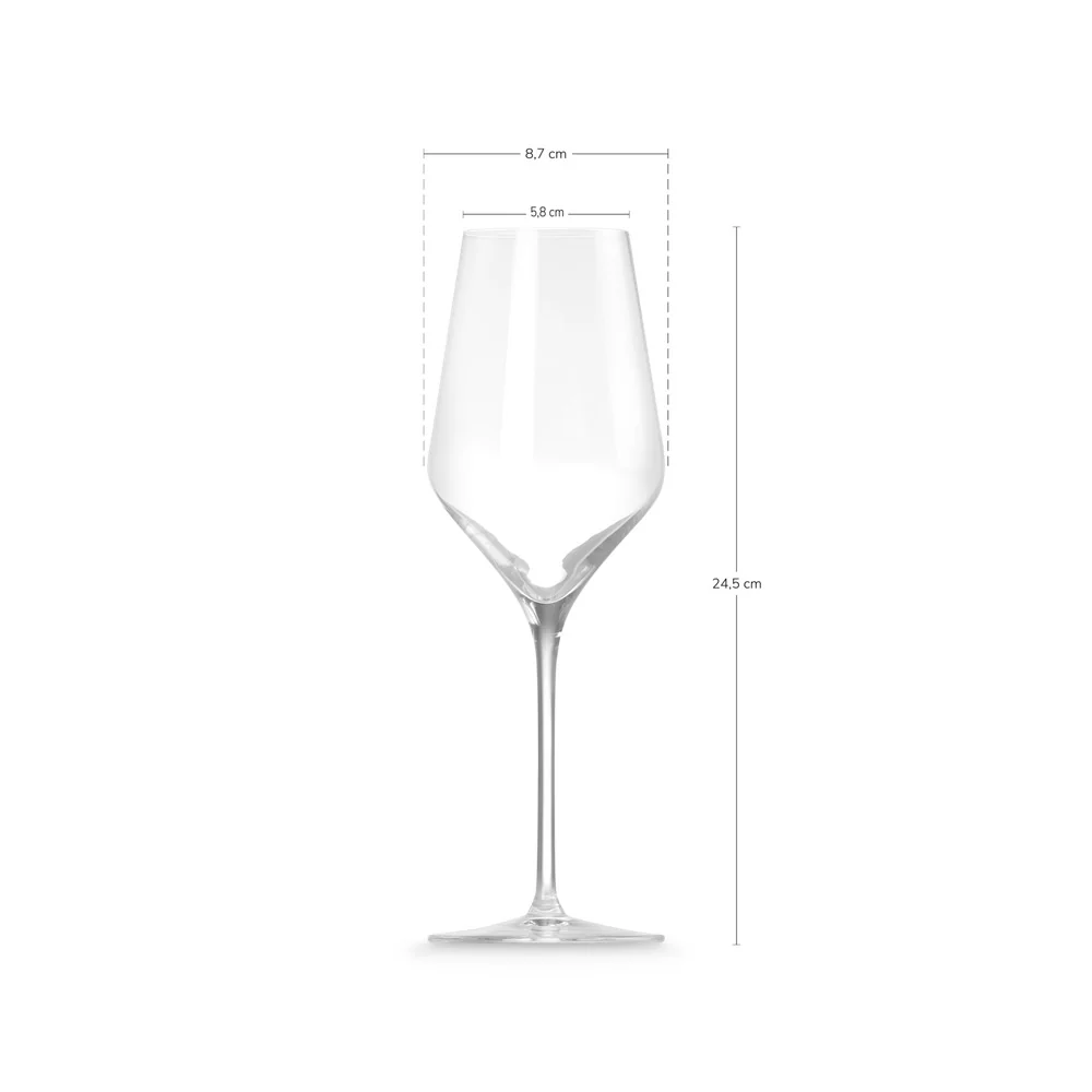 Calice Vino Bianco In Vetro Set 4 Pz - Image 3