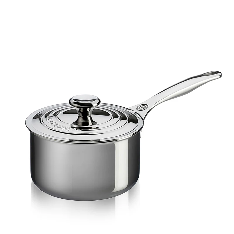 Casseruola Con Manico In Acciaio Inox Con Coperchio