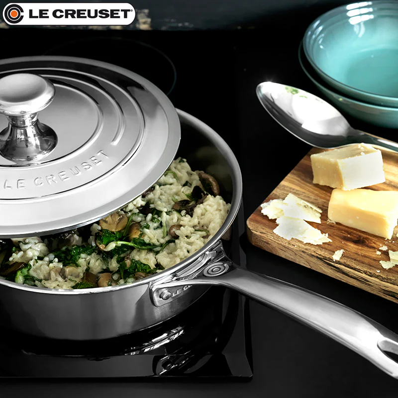 Casseruola Con Manico In Acciaio Inox Con Coperchio - Image 2