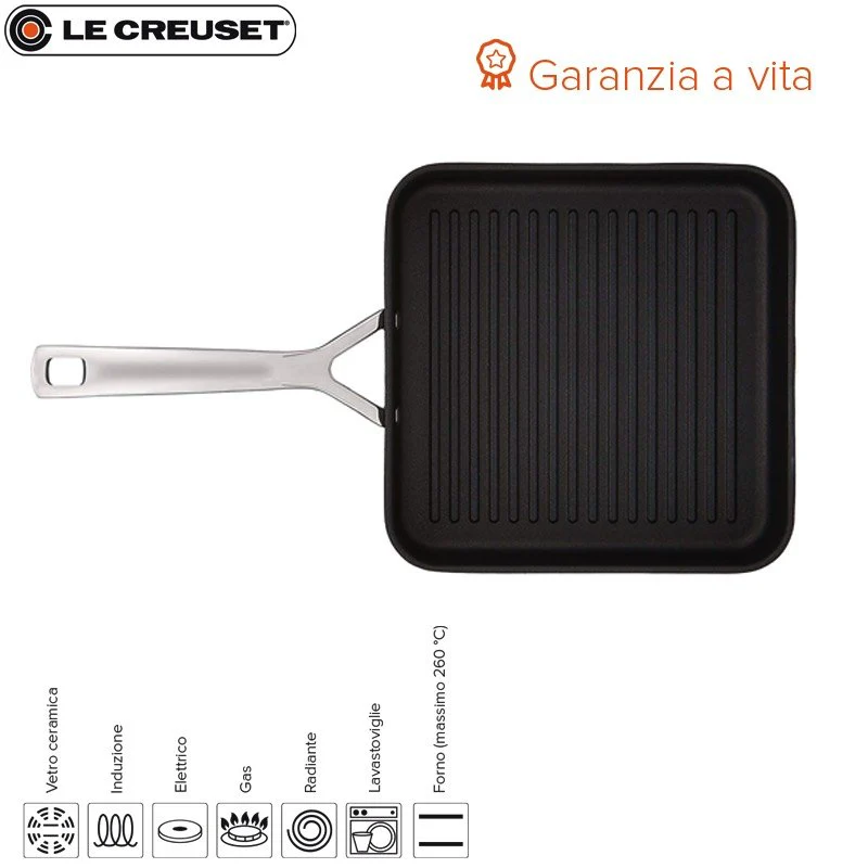 Les Forgées Bistecchiera Quadrata In Alluminio Antiaderente - Image 2