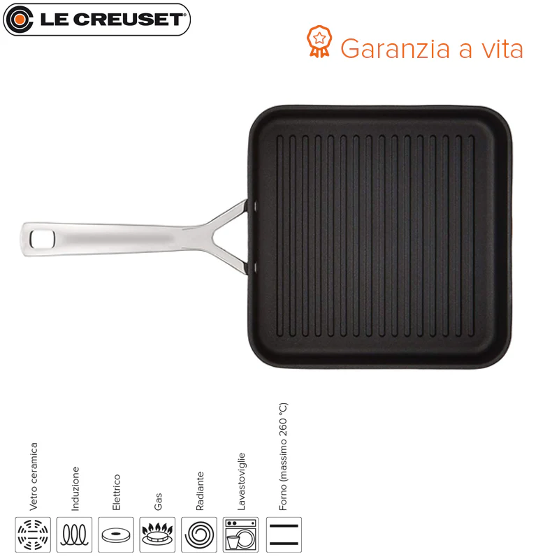 Les Forgées Bistecchiera Quadrata In Alluminio Antiaderente - Image 5
