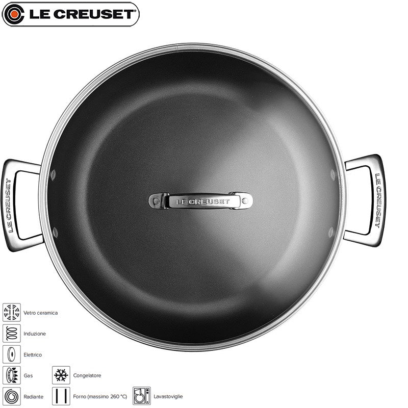 Les Forgées Tegame Basso Antiaderente In Alluminio Con Coperchio - Image 12