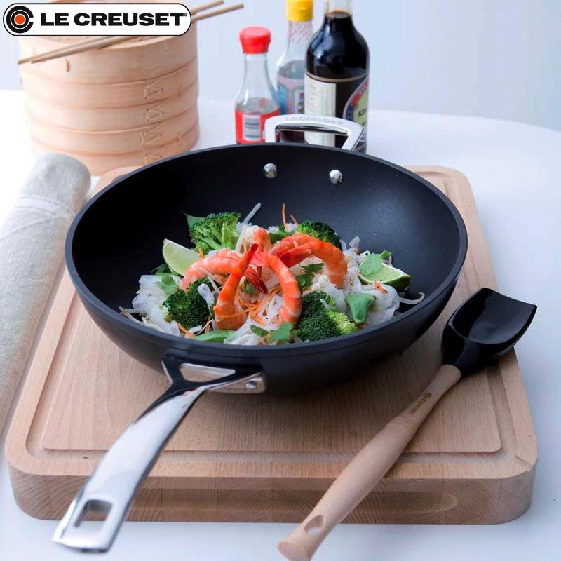 Les Forgées Wok Antiaderente In Alluminio Con Manico - Image 5