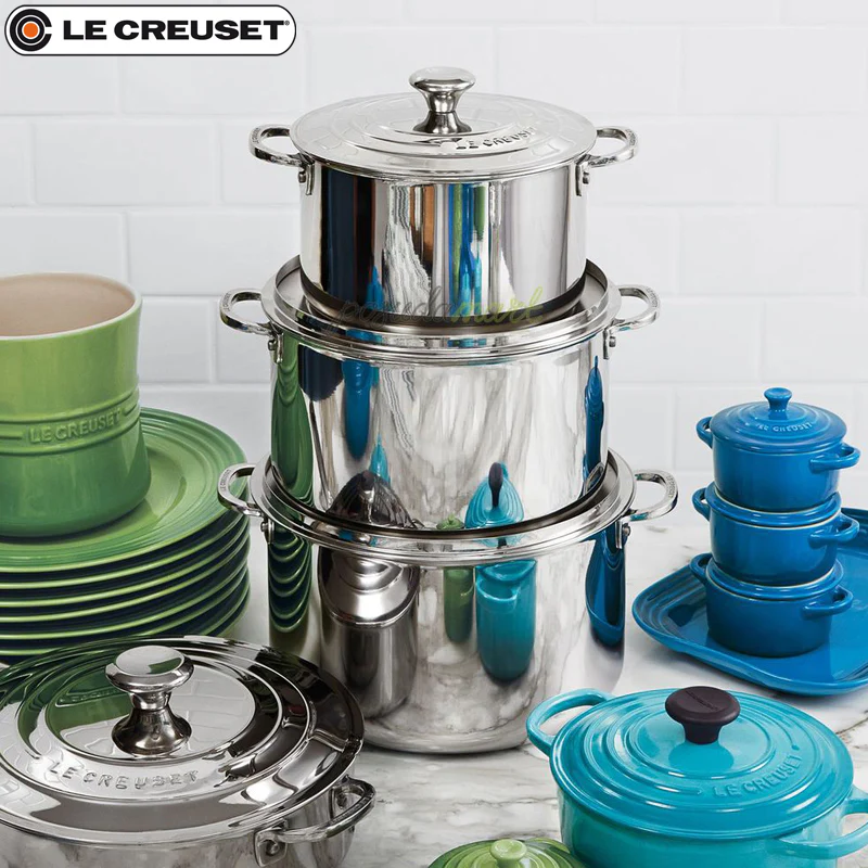 Set Casseruole Alte In Acciaio Inox - Set 4 Pz - Image 2