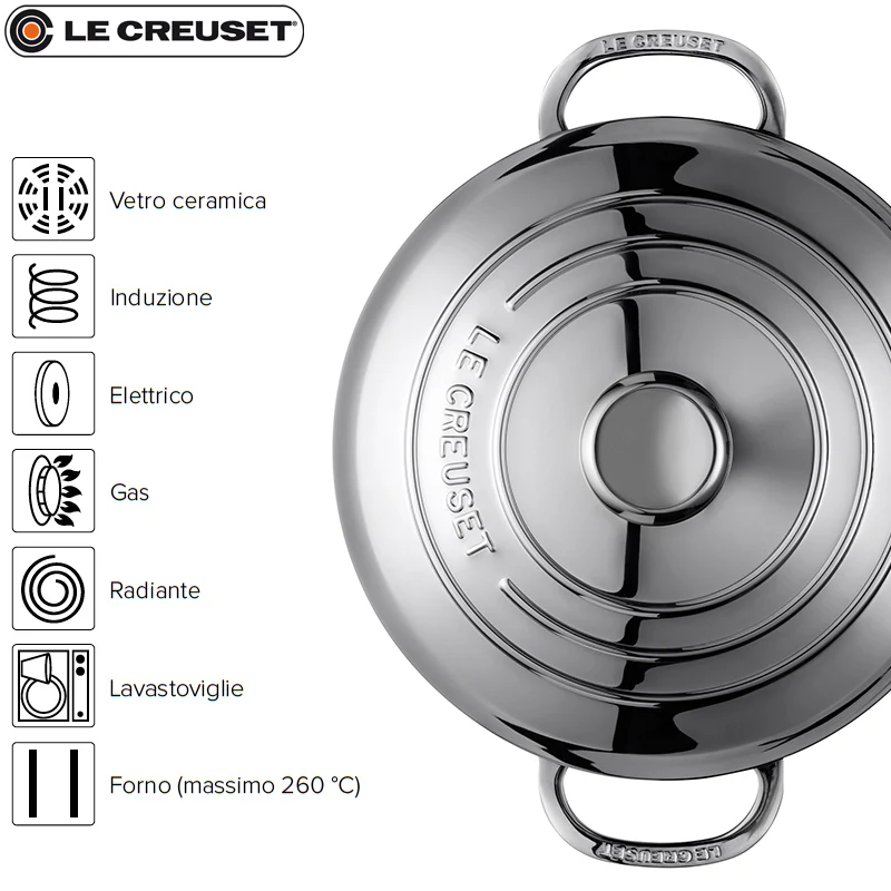 Set Casseruole Alte In Acciaio Inox - Set 4 Pz - Image 3