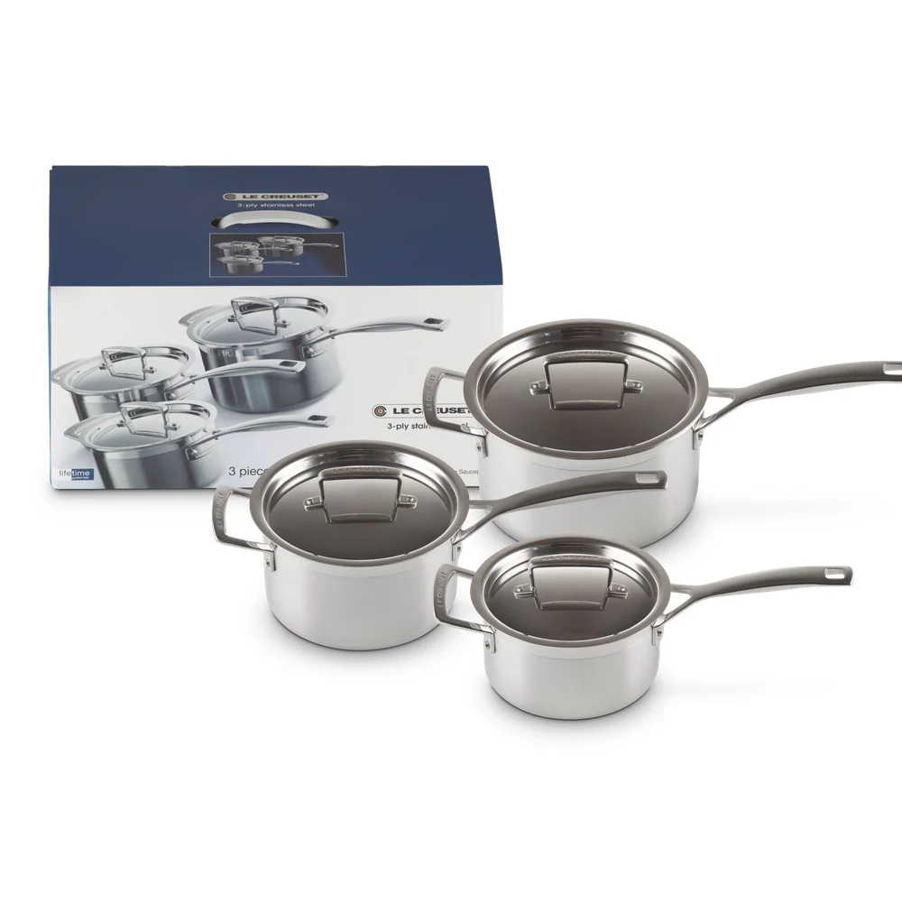 Set Casseruole e Padelle 3-Ply In Acciaio Inox Set 3 Pz - Image 2
