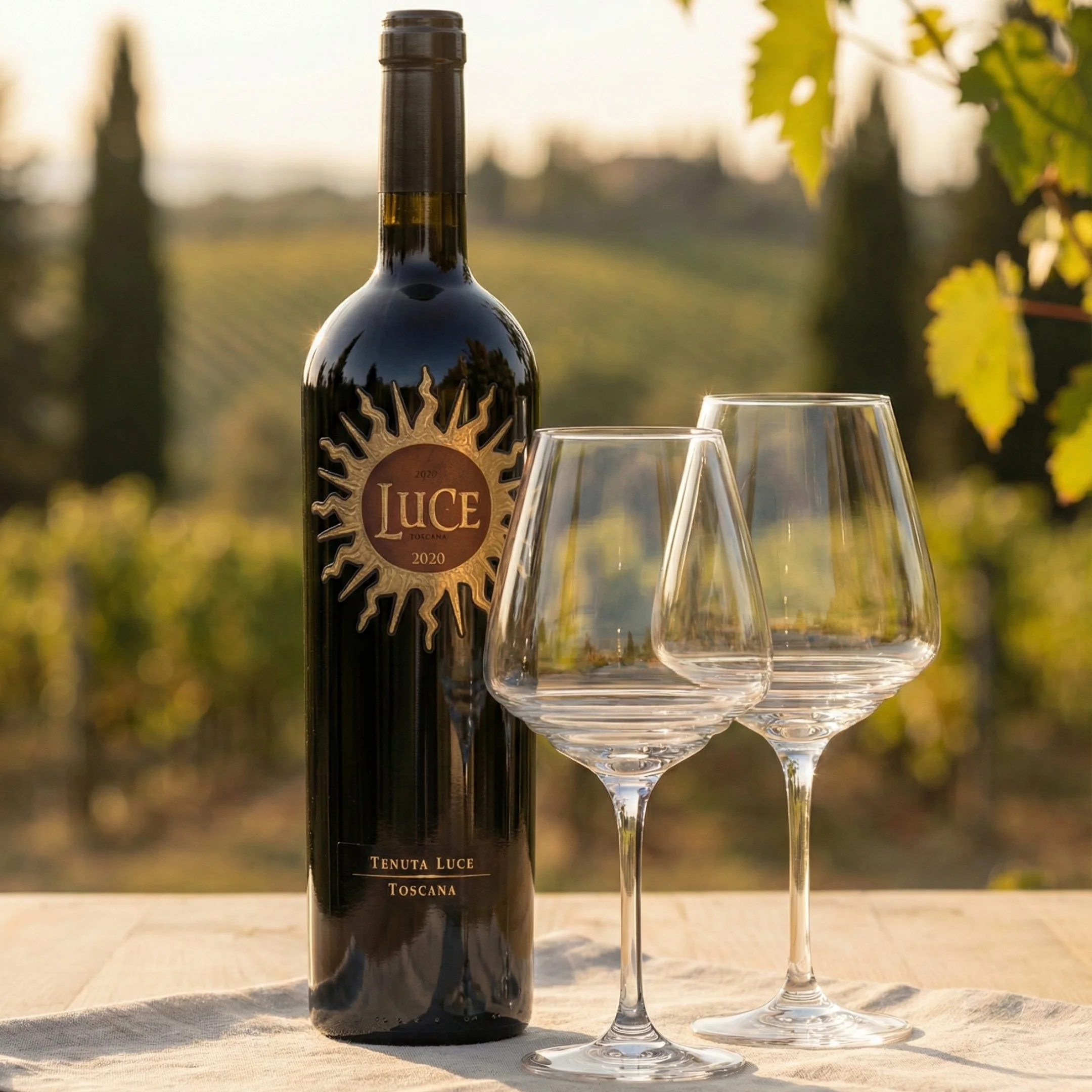 LUCE 2020 Toscana IGT + 2 Zafferano Nuove Esperienze Calici Vino Rosso 80 Cl