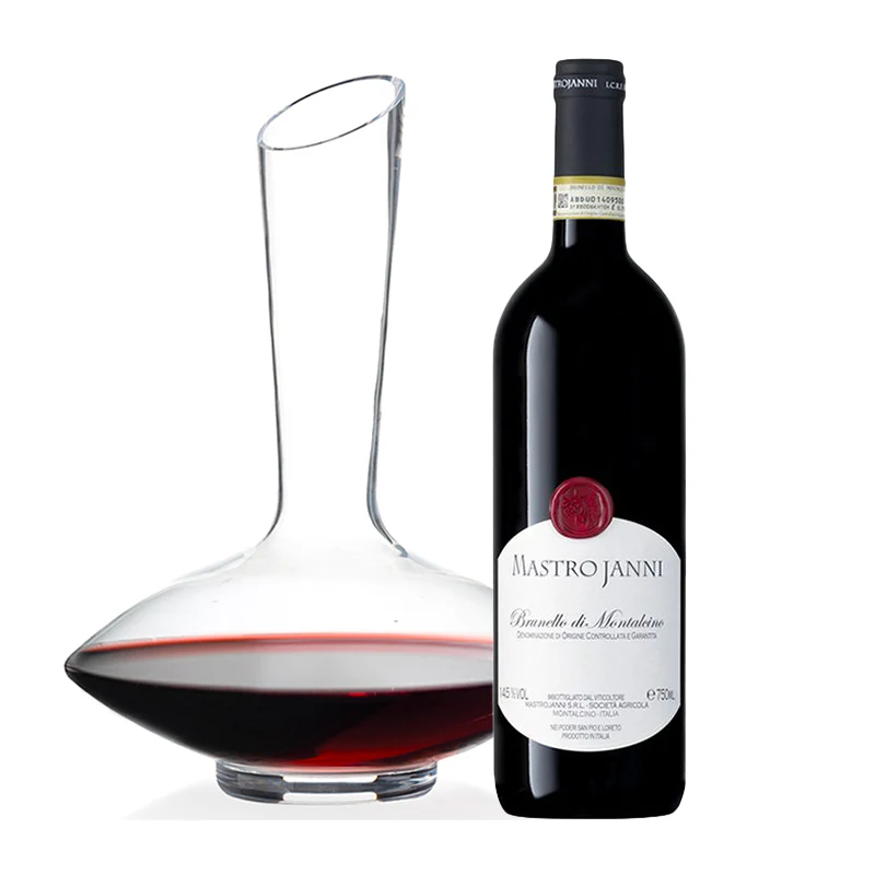 Mastrojanni Brunello Di Montalcino DOCG 2017 Azienda Agricola Mastrojanni  - Set Bottiglia Decanter Vinea Bormioli Luigi