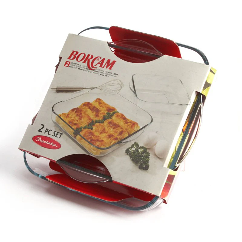 Borcam Set Pirofile Quadrate In Vetro Borosilicato - Set 2 Pz - Image 2