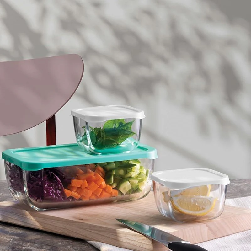 Combo Set Contenitori Per Alimenti Ermetici In Vetro - Set 3 Pz - Image 2
