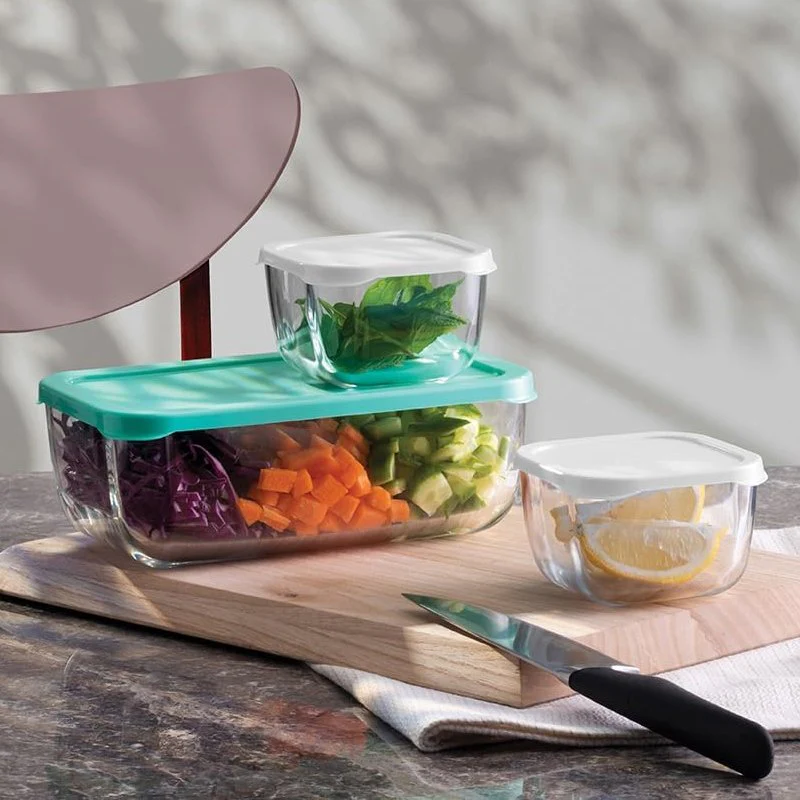 Combo Set Contenitori Per Alimenti Ermetici In Vetro - Set 5 Pz - Image 2