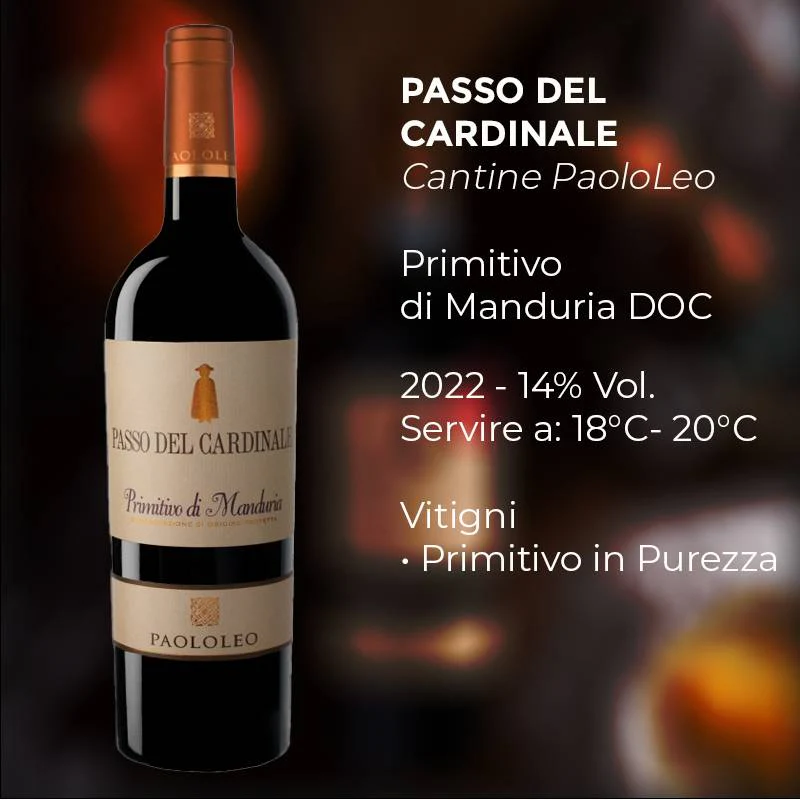 Passo Del Cardinale Primitivo Di Manduria DOC 2022 Cantina Paololeo - Image 2