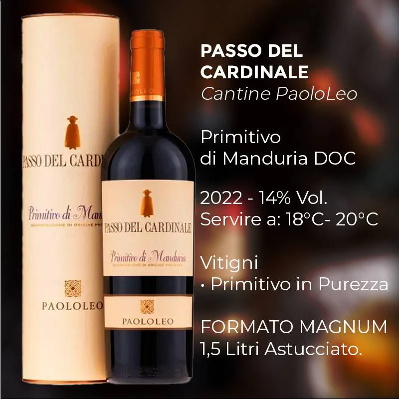 Passo Del Cardinale Primitivo Di Manduria DOC 2022 Cantina Paololeo - Image 9