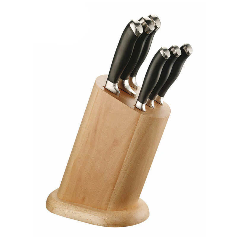 Professionali Coltelli Con Ceppo In Acciaio Inox - Set 6 Pz - Image 3