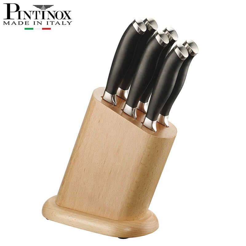 Professionali Coltelli Con Ceppo In Acciaio Inox - Set 6 Pz - Image 5