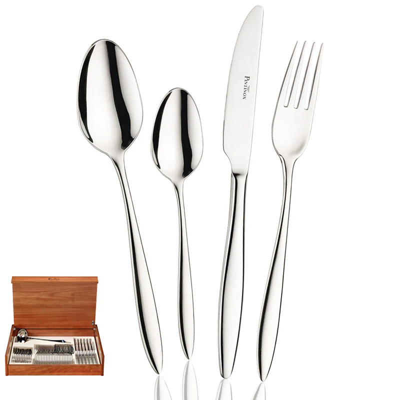 Romanino Servizio Posate In Acciaio Inox - Set 49 Pz