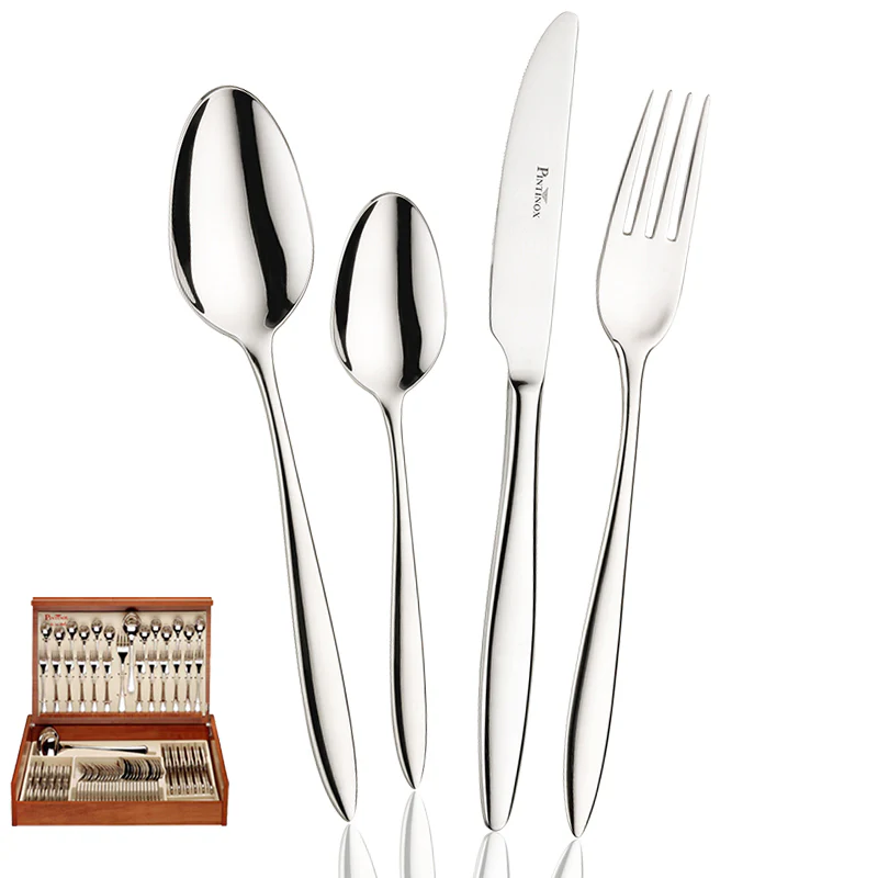 Romanino Servizio Posate In Acciaio Inox - Set 75 Pz