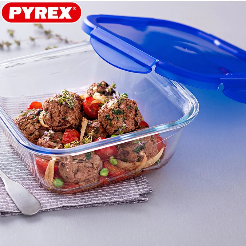 Cook & Go Contenitore Per Alimenti Ermetico Quadrato In Vetro Borosilicato - Image 2