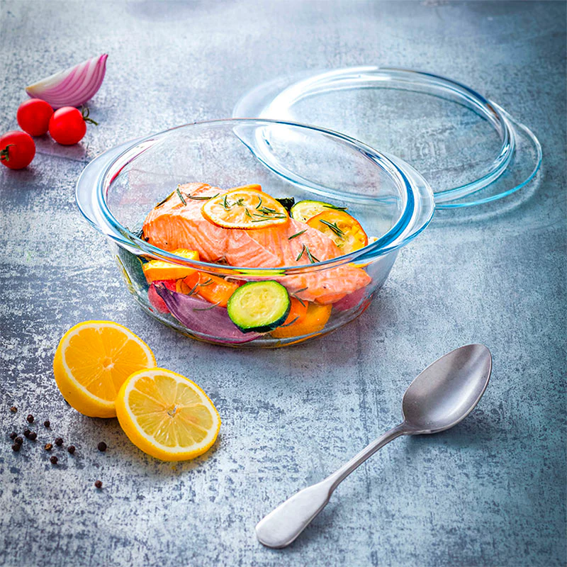 Essentials Set Casseruole Rotonde In Vetro Borosilicato Con Coperchio - Set 3 Pz - Image 2