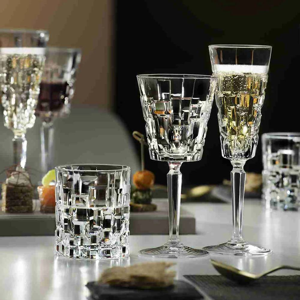 Etna Set Calici e Bicchieri In Vetro Cristallino Luxion Set 18 Pz - Image 2