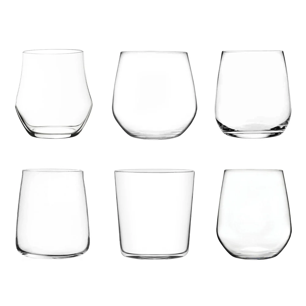 Mosaic Bicchieri Acqua Lisci Assortiti In Vetro - Set 6 Pz