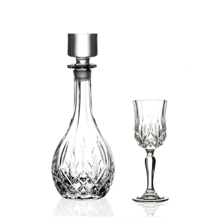 Opera Set Liquore Bottiglia Con Calici in Vetro - Set 7 Pezzi