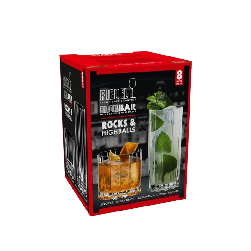 Rock & Highball Bicchiere Bibita in Vetro - Set 8 Pezzi - Image 2