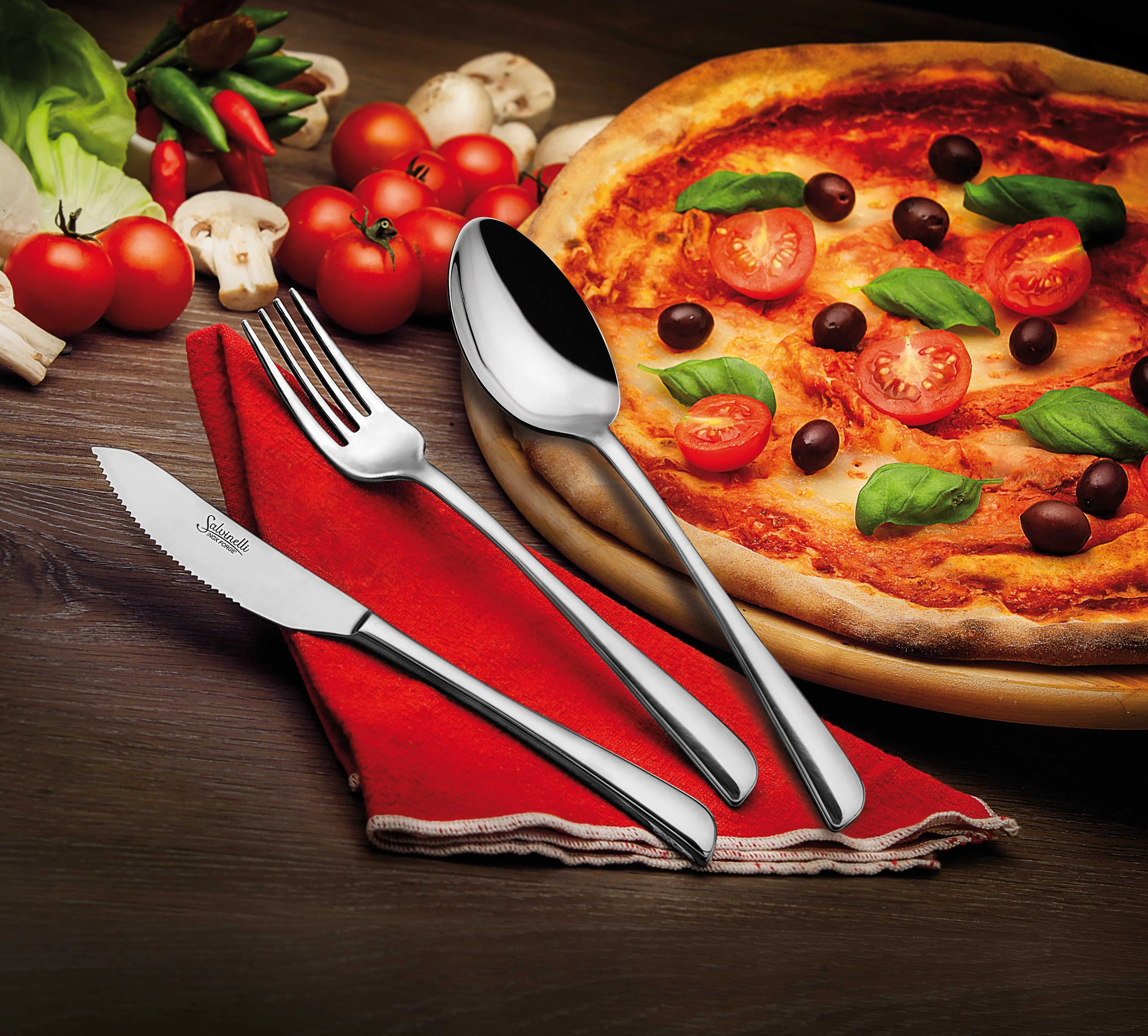 Perpizza Coltello Tavola In Acciaio Inox - Set 12 Pz - Image 2