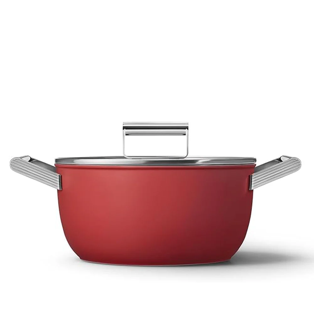 Cookware 50's Style Casseruola Alta Antiaderente Con Coperchio In Alluminio