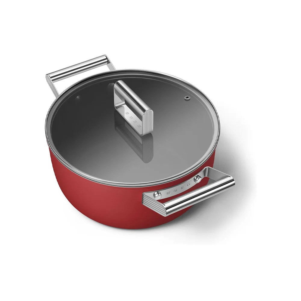 Cookware 50's Style Casseruola Alta Antiaderente Con Coperchio In Alluminio - Image 8