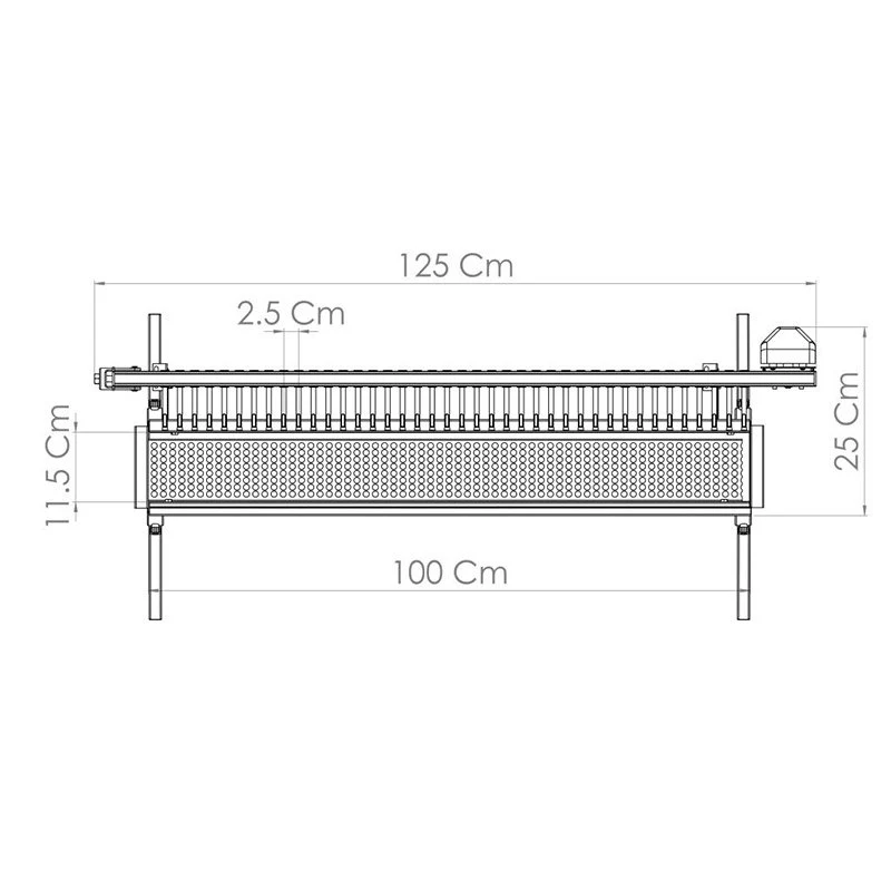 40 Single Griglia A Carbone Con Giraspiedini Automatico - Image 5