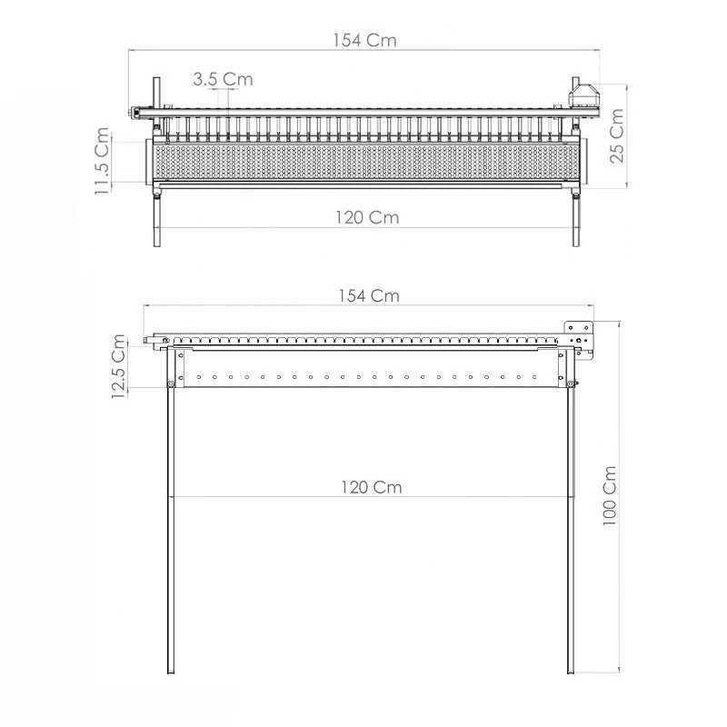 40 Single Large Griglia A Carbone Con Giraspiedini Automatico - Image 3