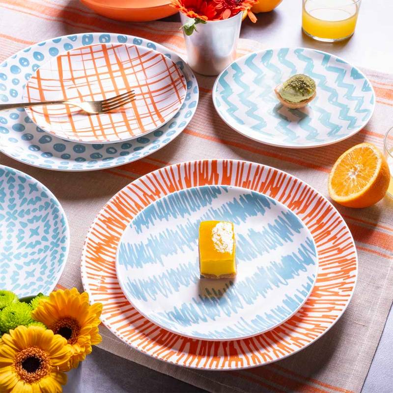 Louise Agua Servizio Piatti In Ceramica - Set 18 Pz - Image 3