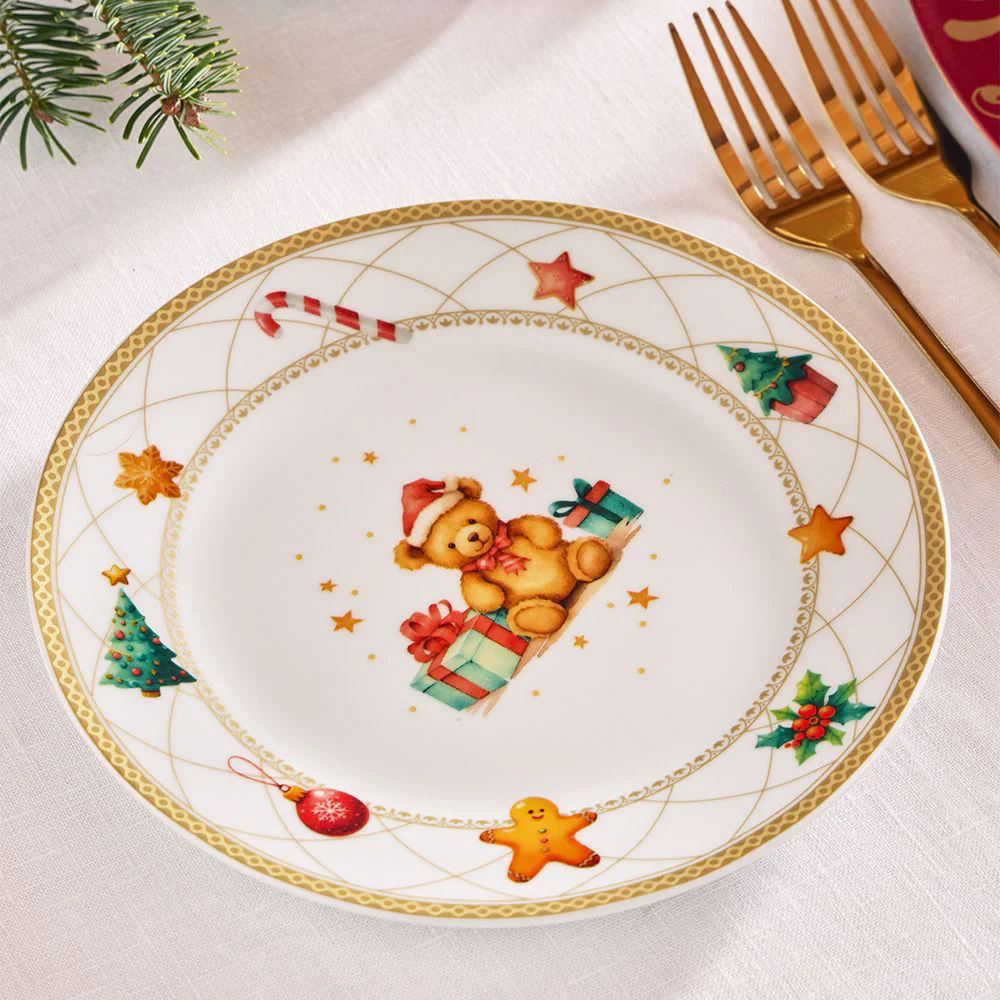 Olimpia Christmas Fairy Tale Servizio Tavola Decoro Natalizio In Porcellana Set 18 Pz - Image 6