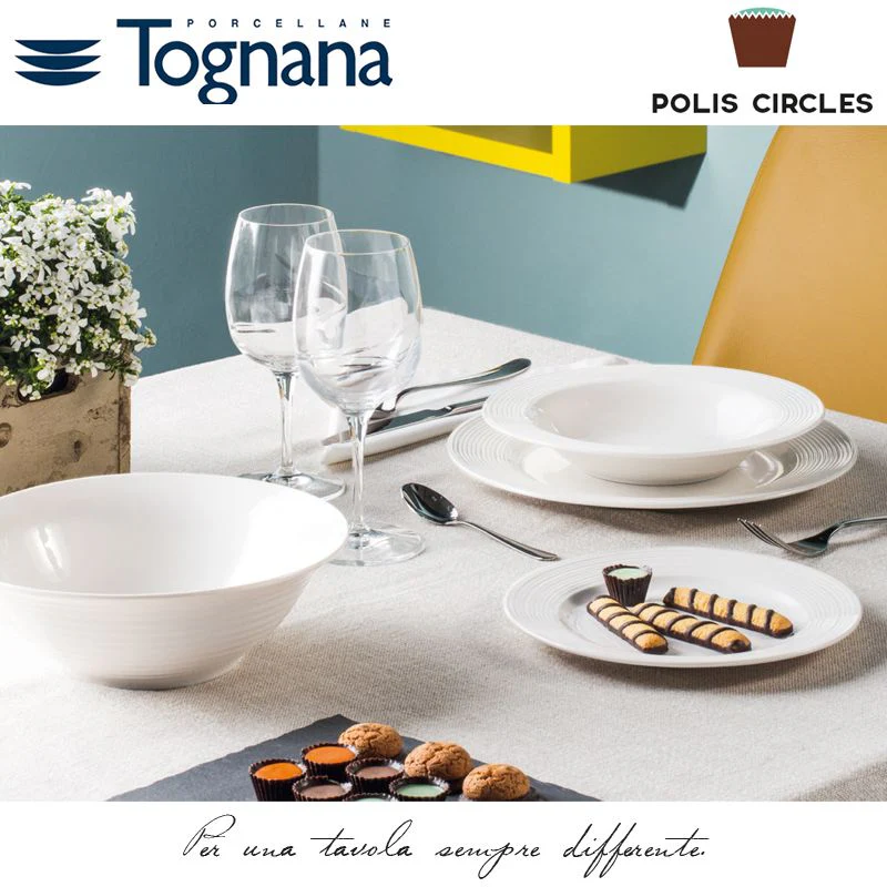 Polis Circles Servizio Piatti In Porcellana - Set  18 Pz - Image 2