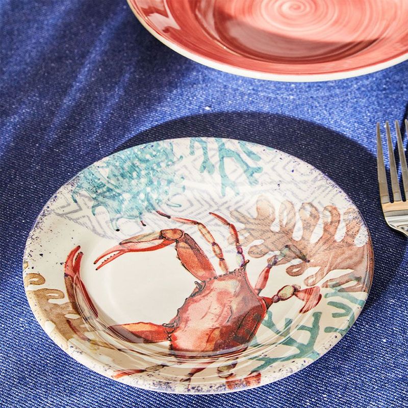 Vela Aquarium Servizio Piatti In Stoneware - Set 18 Pz - Image 2