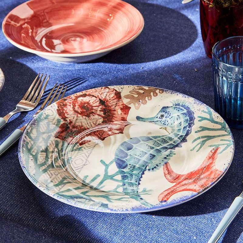 Vela Aquarium Servizio Piatti In Stoneware - Set 18 Pz - Image 4