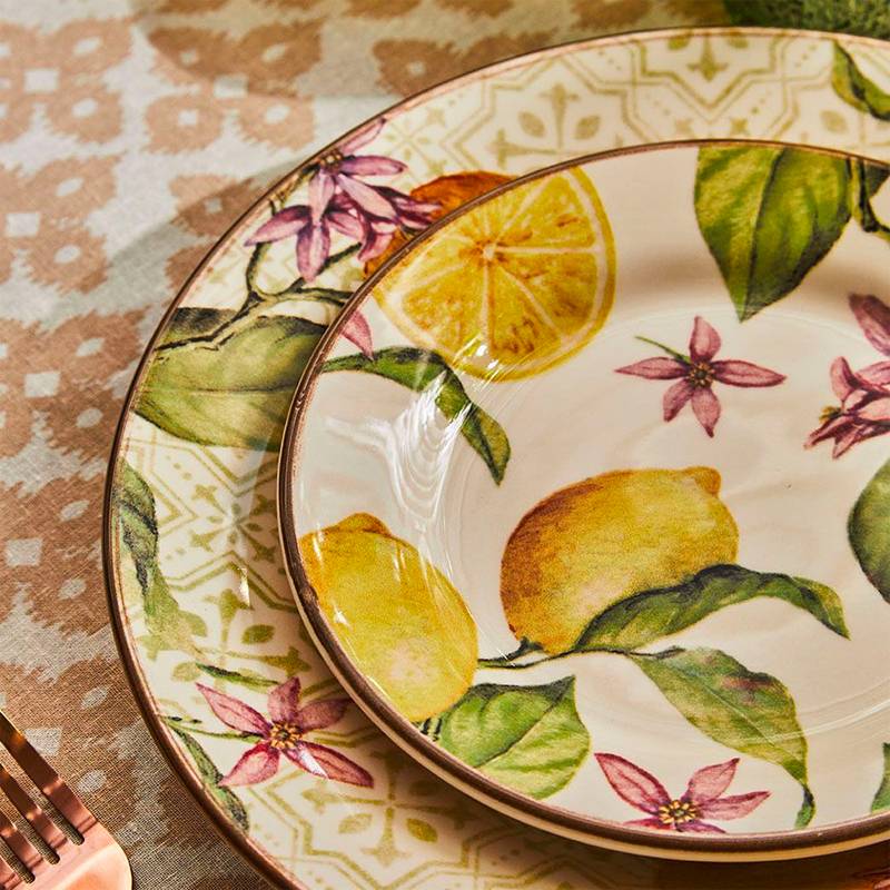 Vela Zagara Servizio Piatti In Stoneware - Set 18 Pz - Image 2