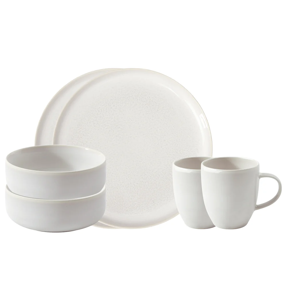 Crafted Cotton Servizio Colazione In Porcellana Set 6 Pz