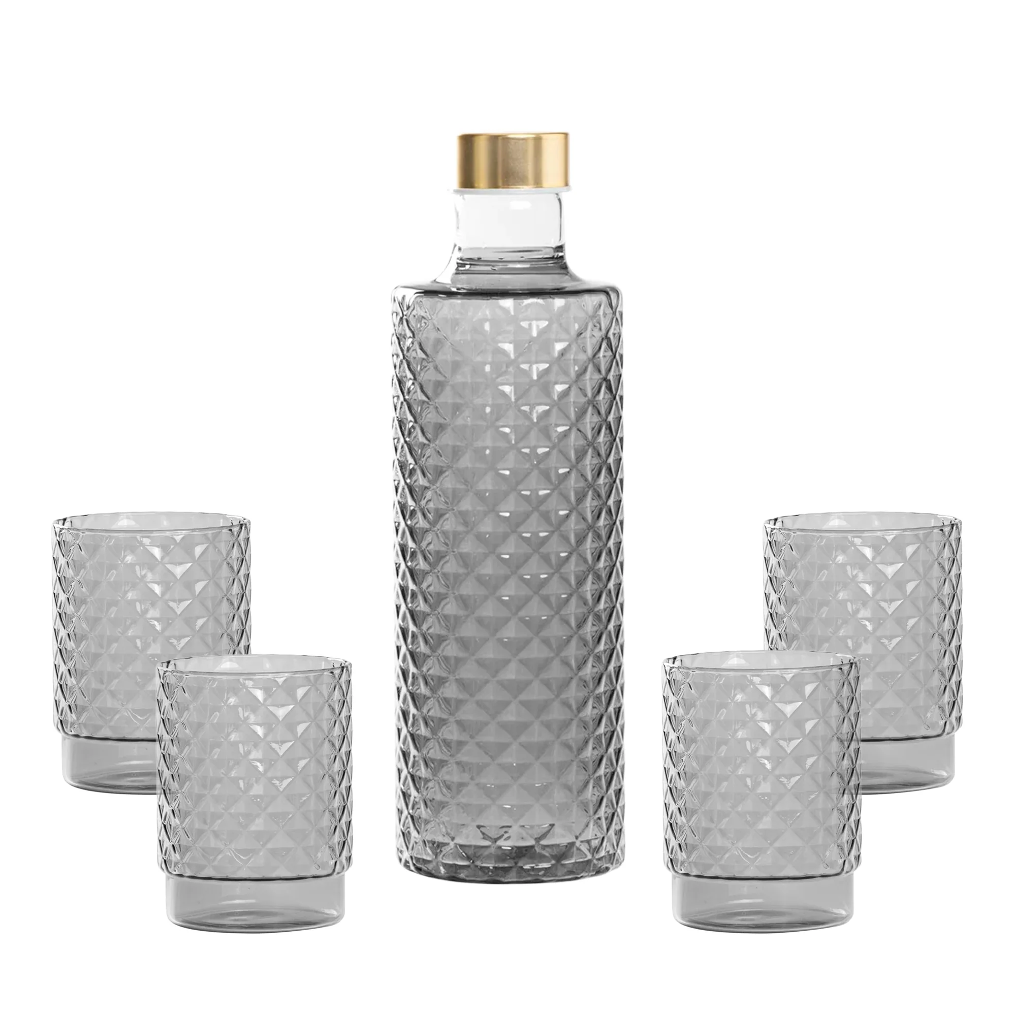 Isolano Set Bicchieri e Bottiglia In Vetro Borosilicato - Set 5 Pz - Image 13