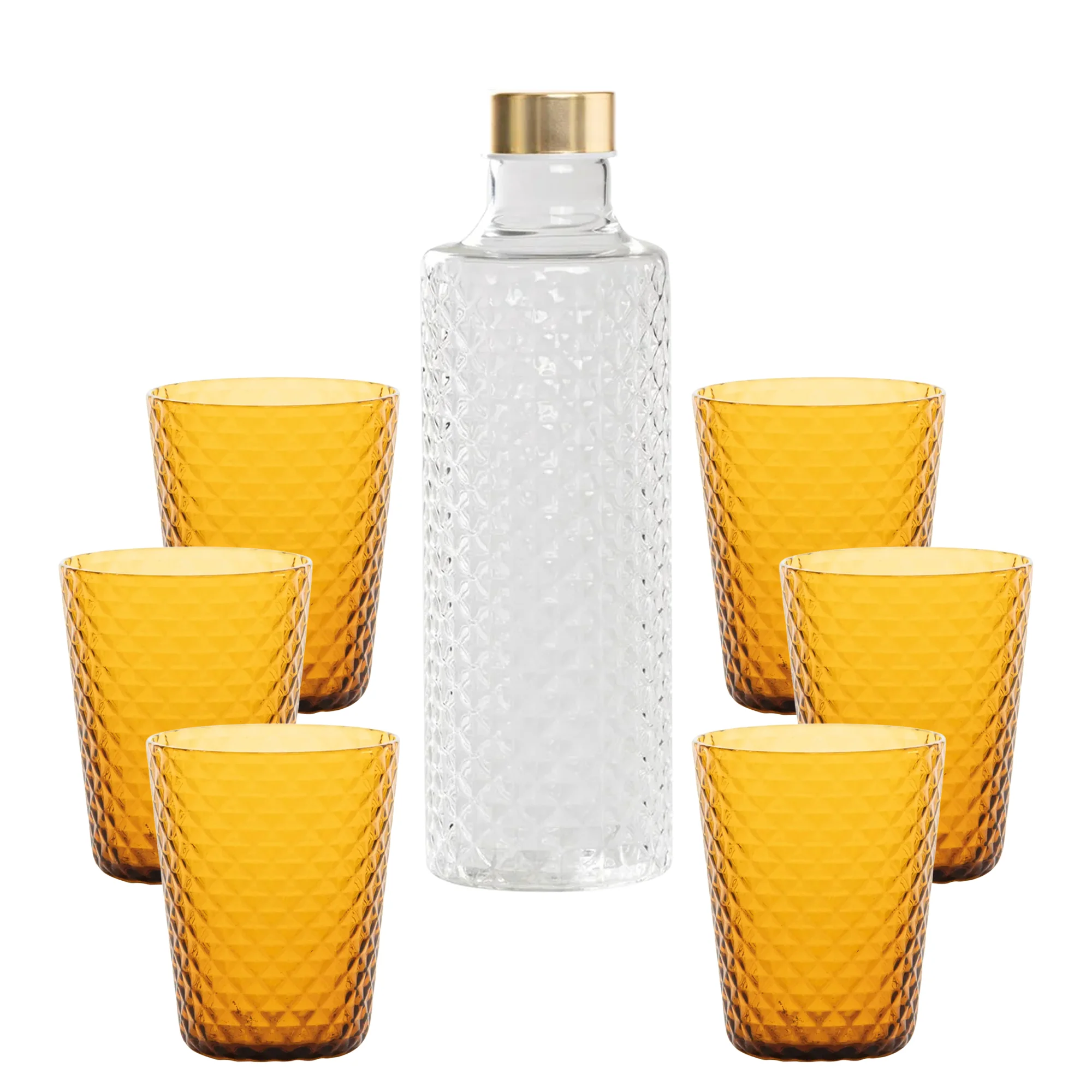 Isolano Set Bicchieri e Bottiglia In Vetro Borosilicato - Set 7 Pz - Image 2