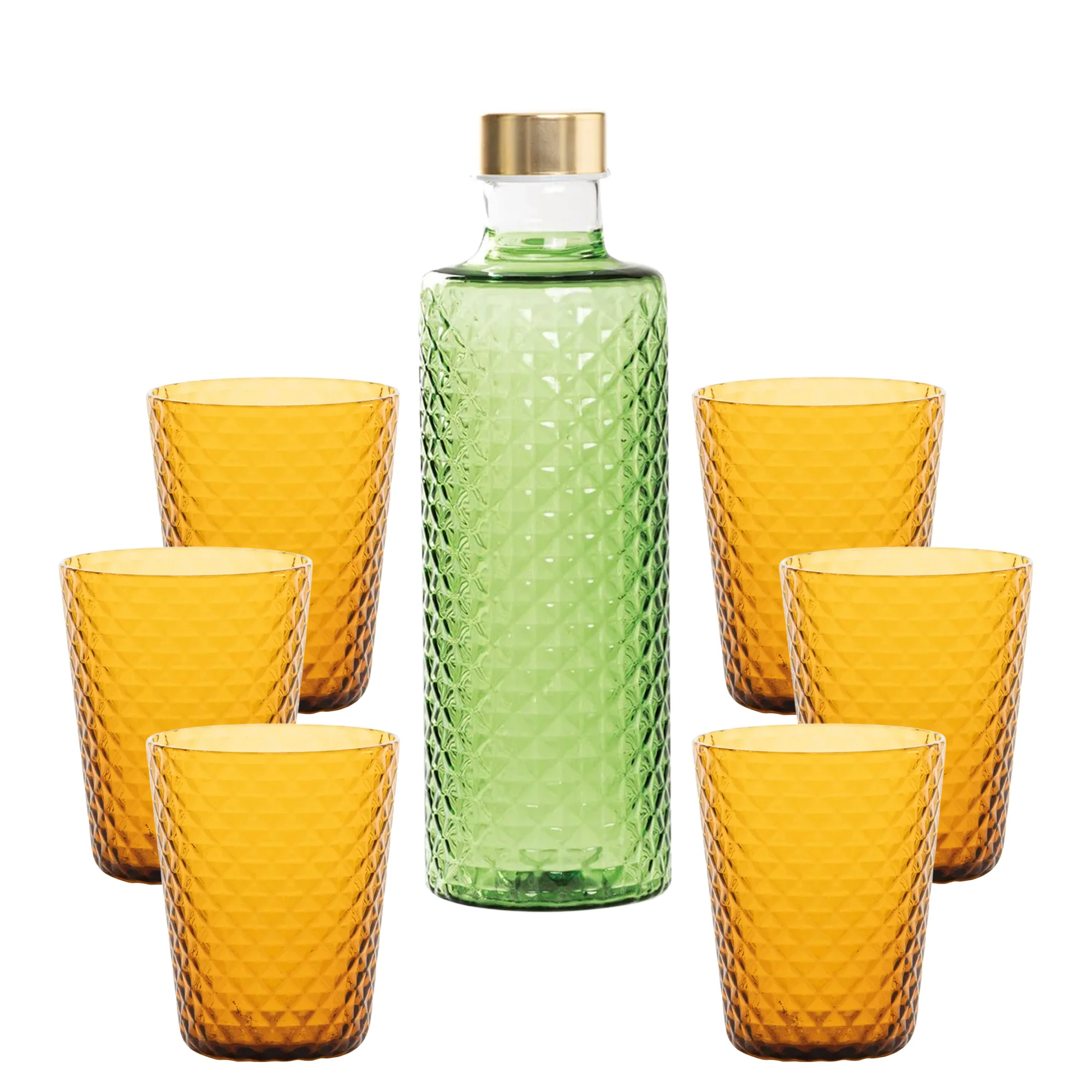 Isolano Set Bicchieri e Bottiglia In Vetro Borosilicato - Set 7 Pz - Image 3