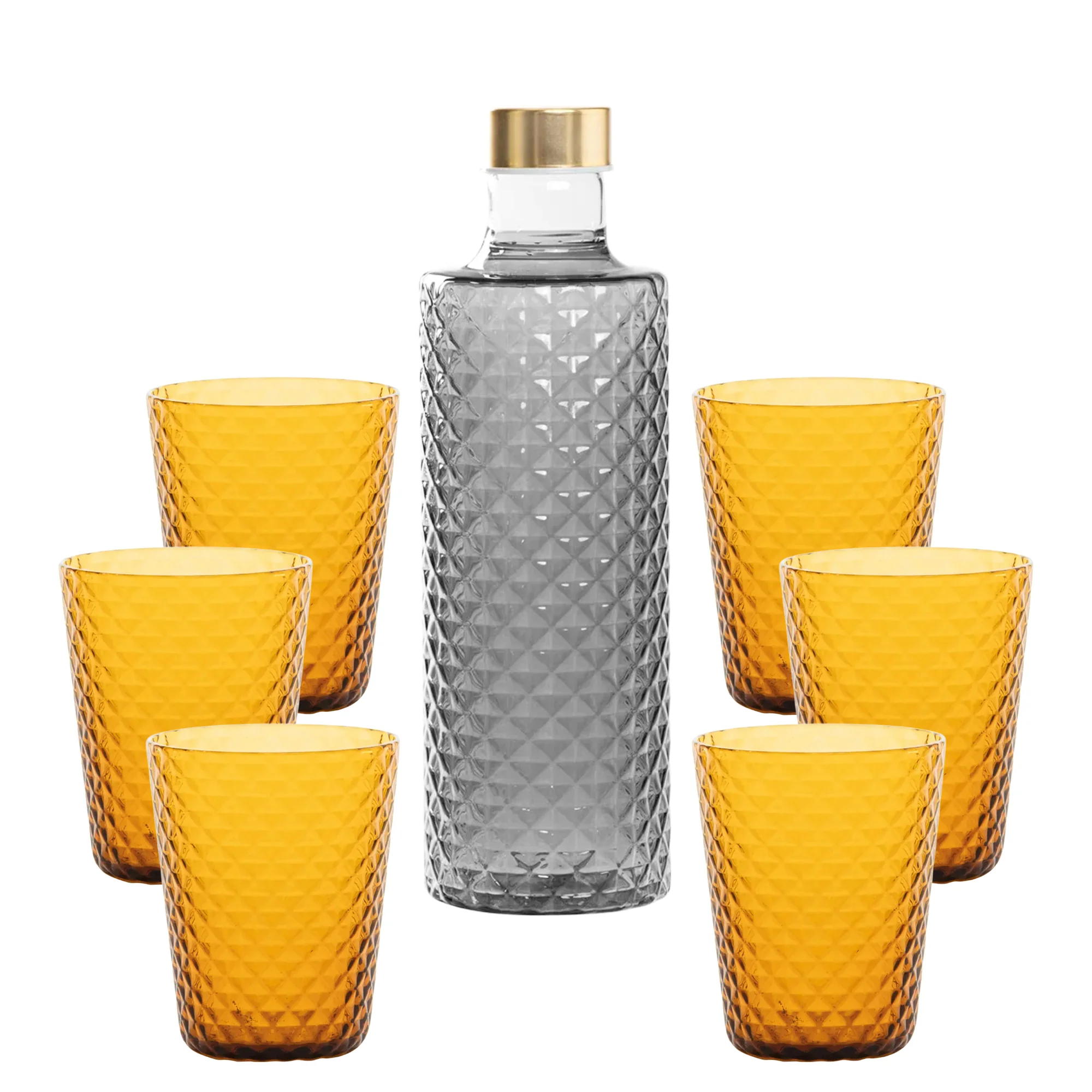 Isolano Set Bicchieri e Bottiglia In Vetro Borosilicato - Set 7 Pz - Image 4