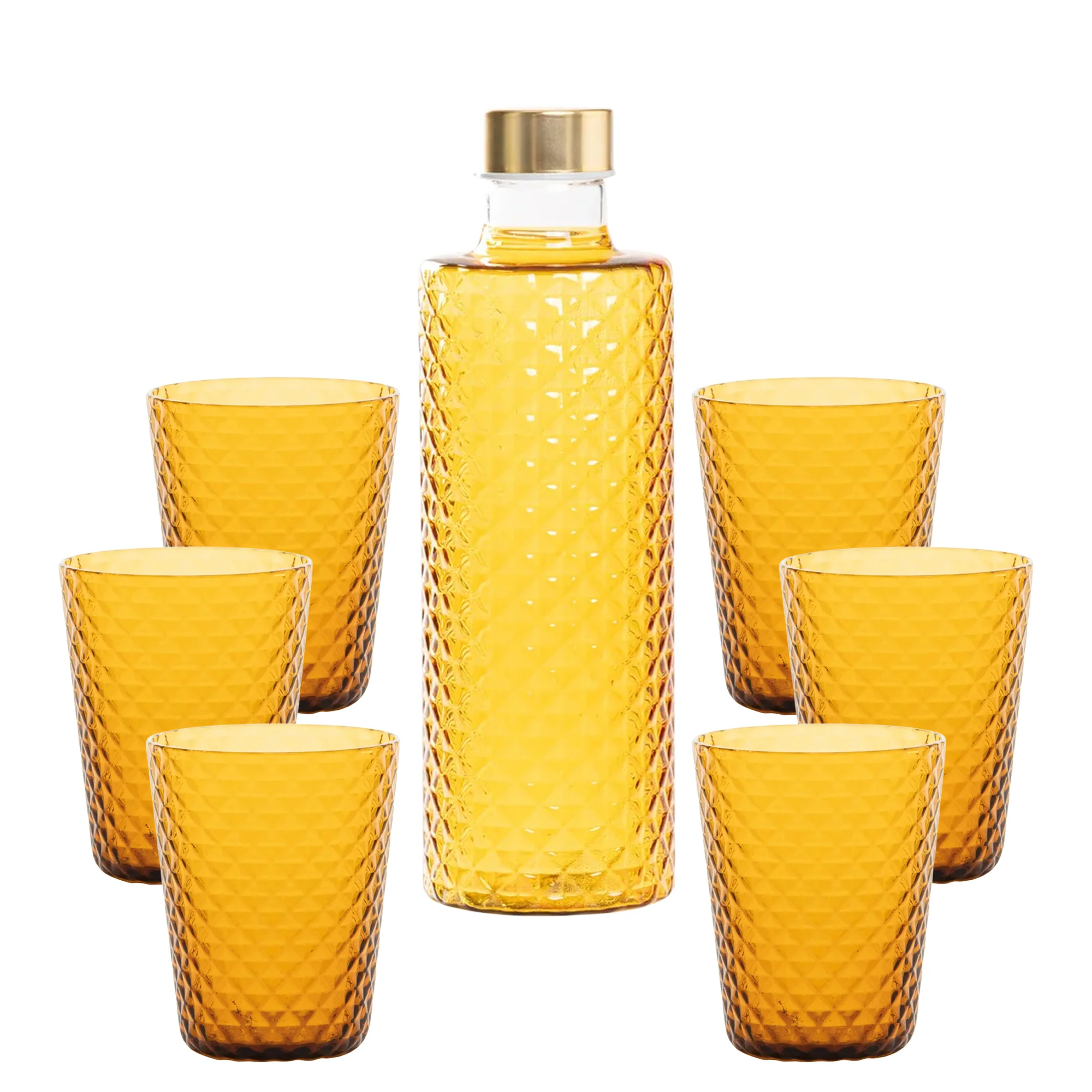 Isolano Set Bicchieri e Bottiglia In Vetro Borosilicato - Set 7 Pz - Image 5