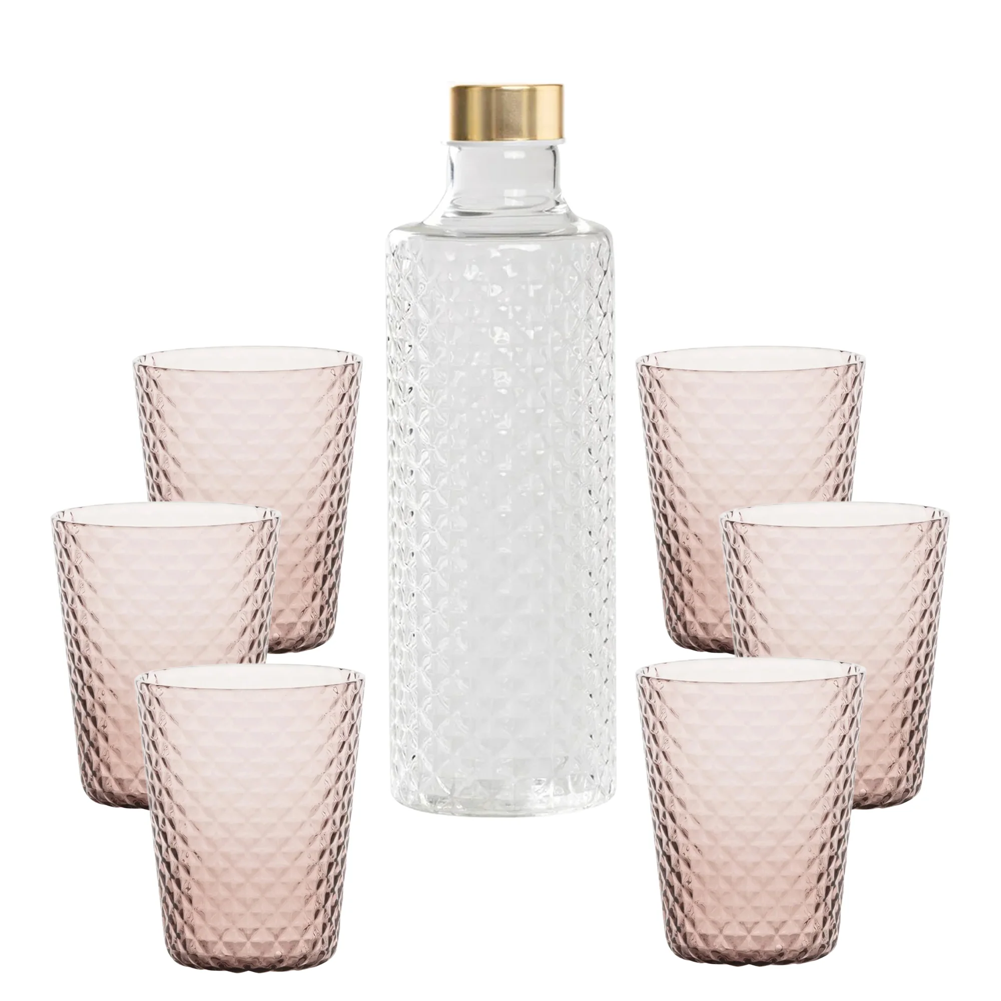 Isolano Set Bicchieri e Bottiglia In Vetro Borosilicato - Set 7 Pz - Image 7
